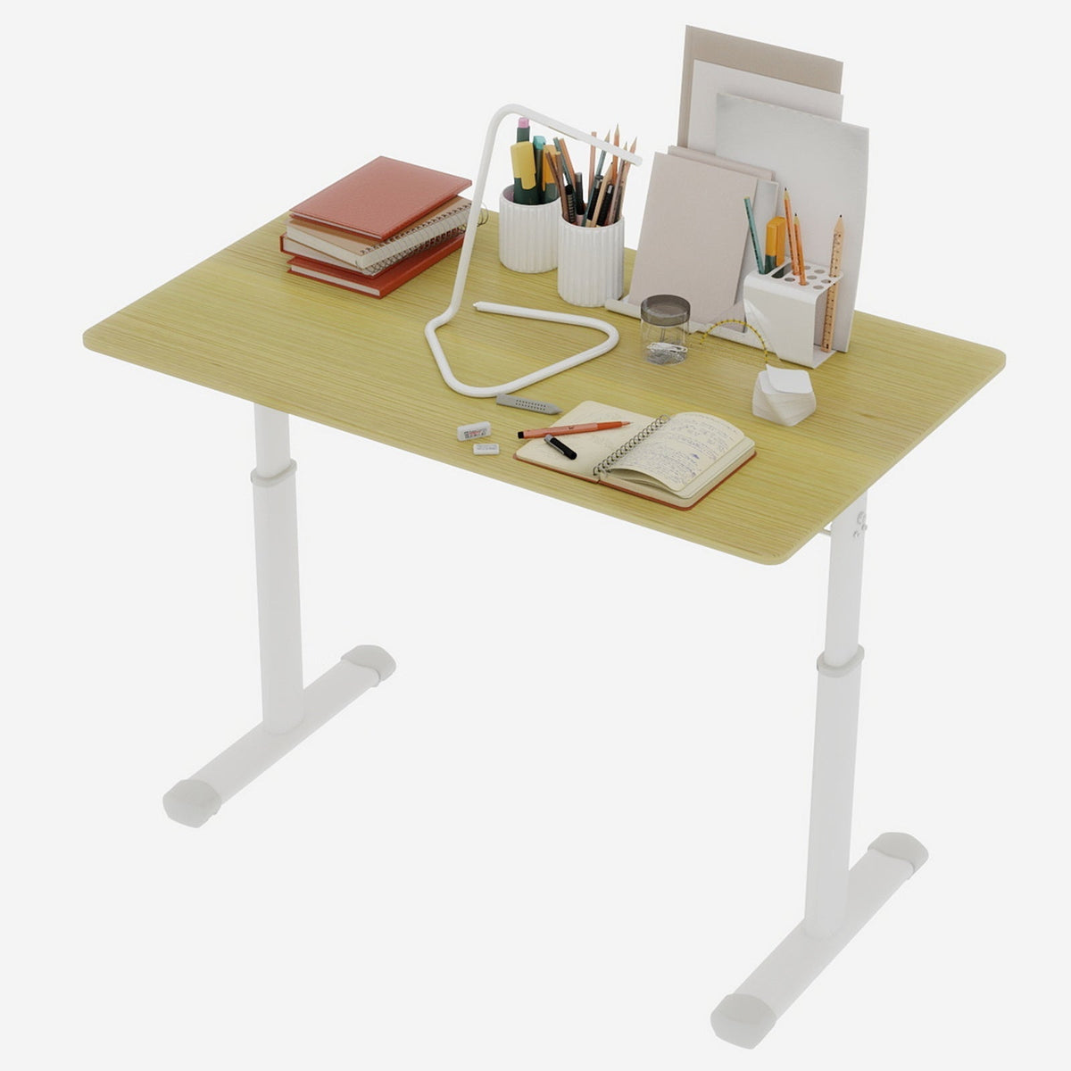 Adjustable Study Desk Height-Adjustable Multi-Purpose Compact Design, Home/Office