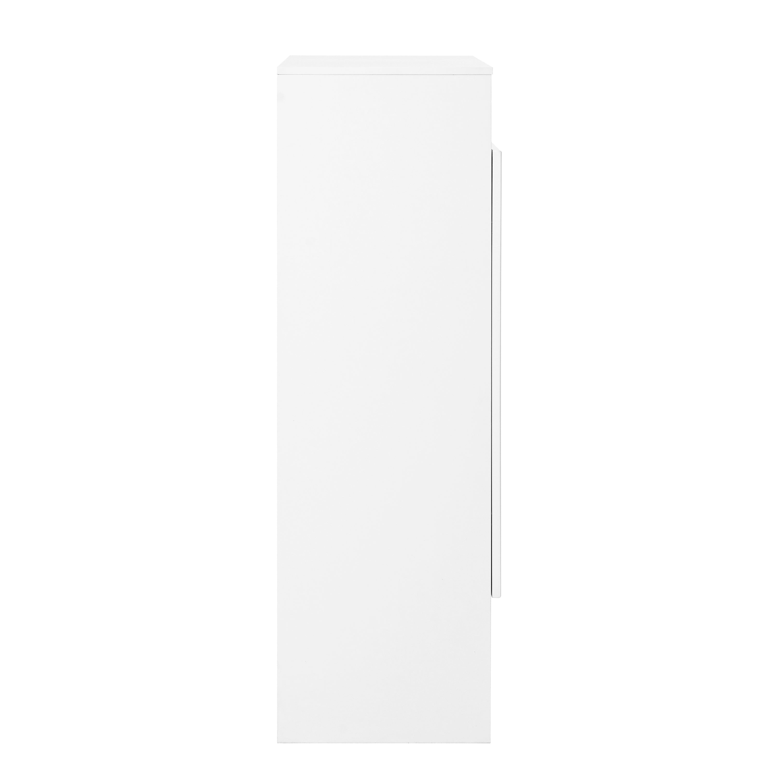 Modern shoe cabinet with adjustable shelves and 2 doors, white
