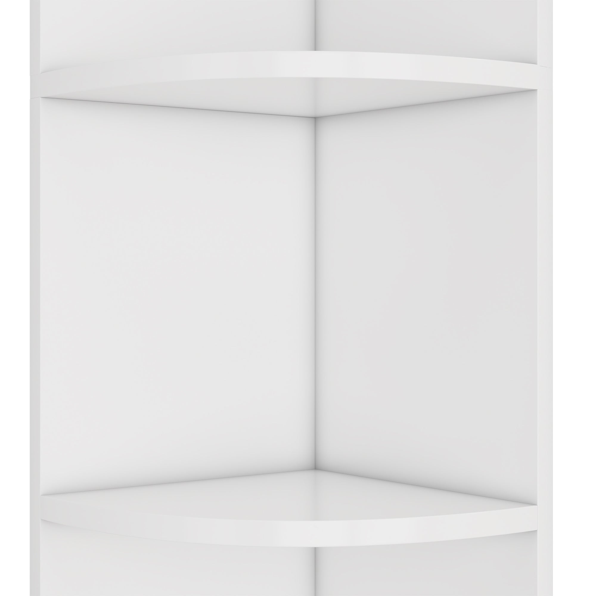 Corner Bookcase 5-Tier Storage MDF - White