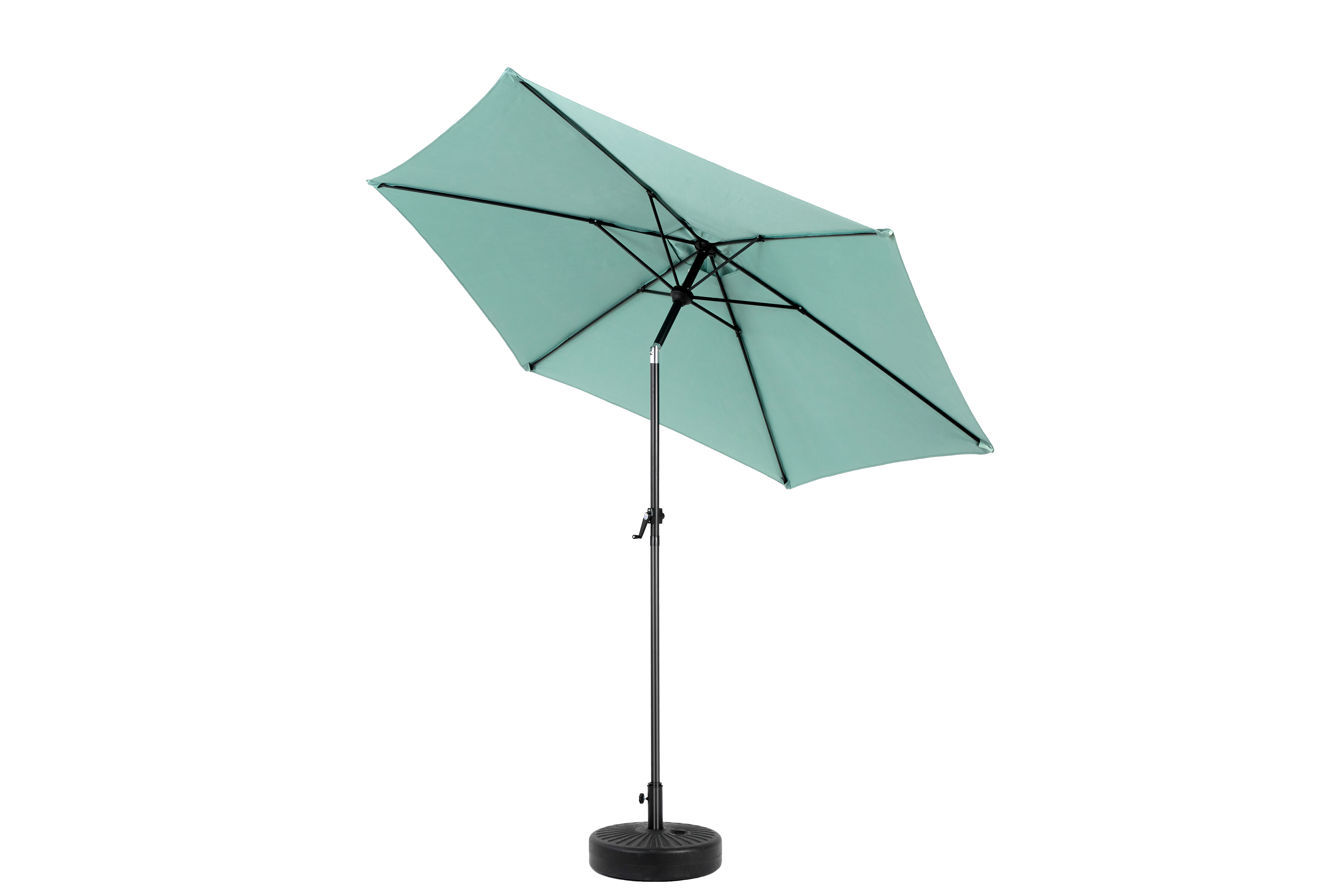 9 Ft Double Sided Outdoor Umbrella, Rectangular Large with Crank, Light Green