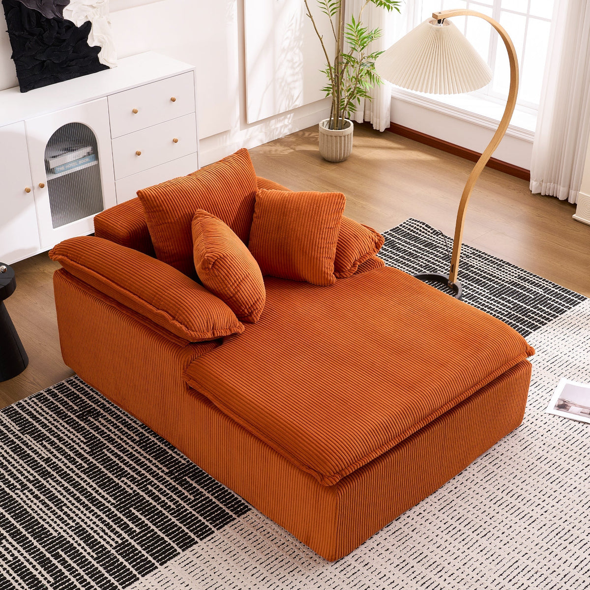 Reclining Sofa Frameless 46cm High Wide Armrests