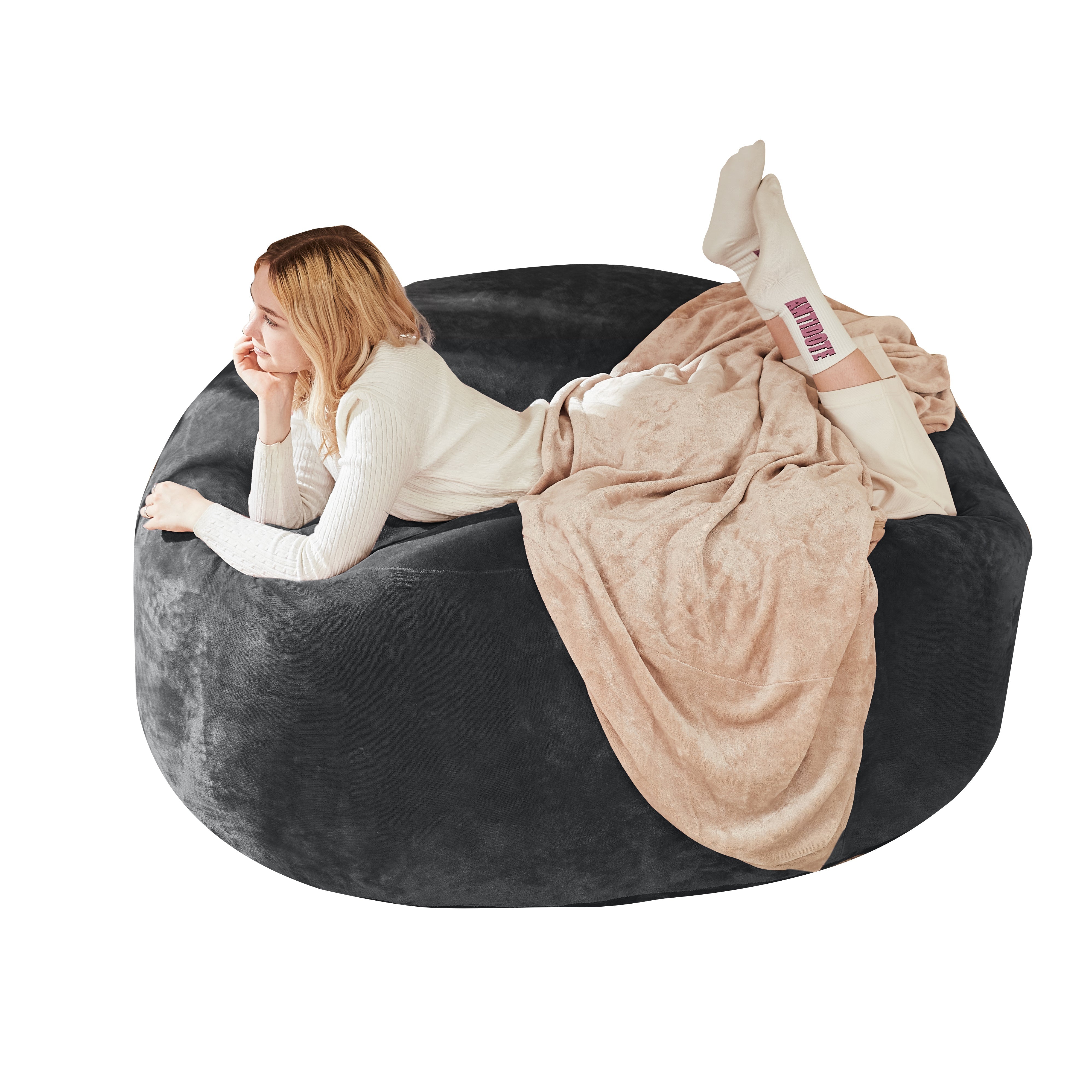 5FT Bean Bag Chair, Sofa for Adults, Soft Reading Chair, Comfortable