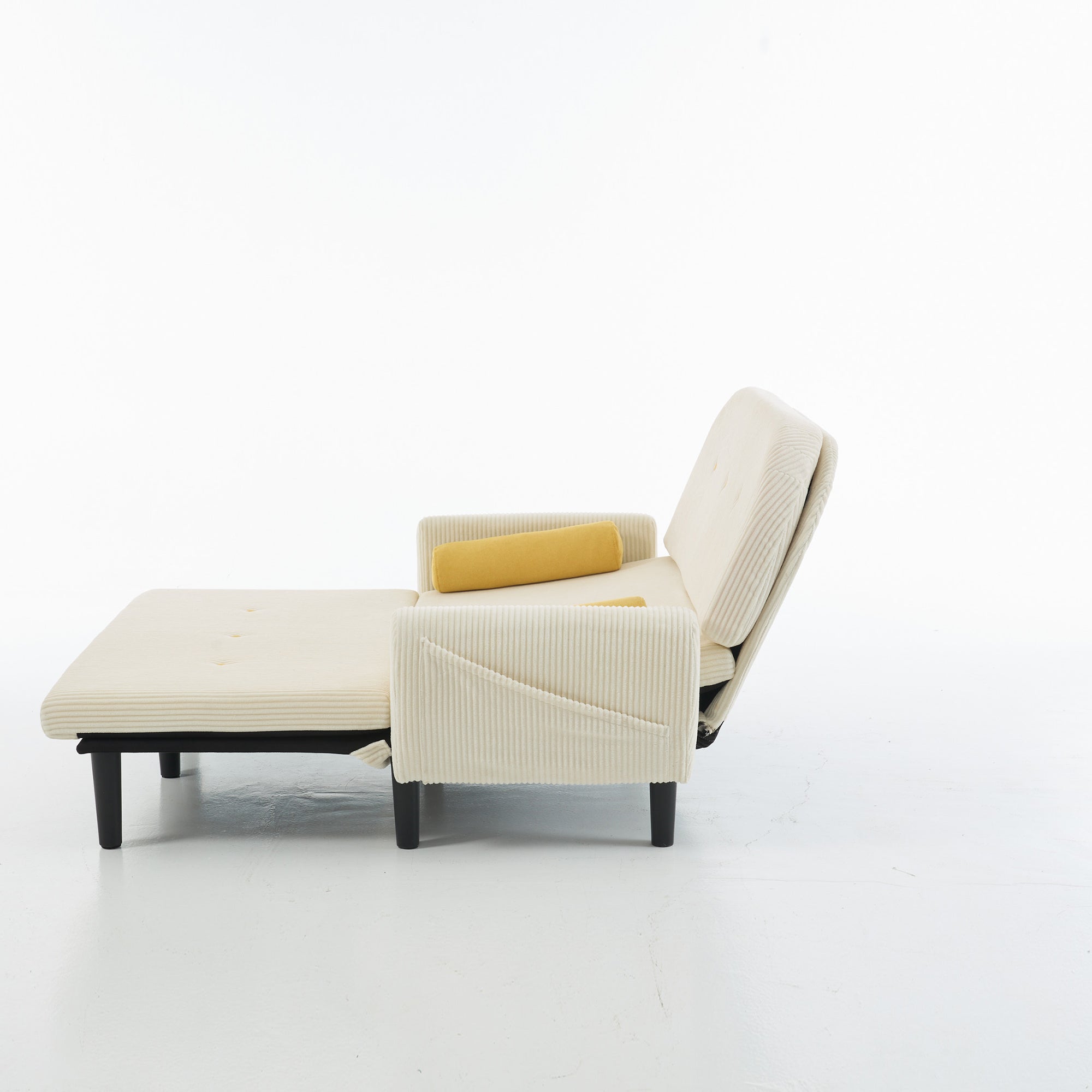 Loveseat Sofa Daybed Recliner Storage - Ivory Corduroy