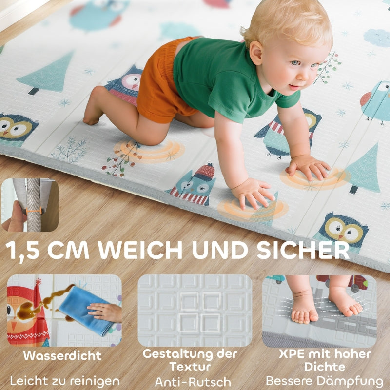 Baby Play Mat Non-Slip 1.5cm Thick Animal Pattern - Foam