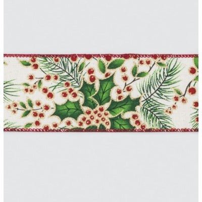 Berry/ Floral Ribbon Red - Rathwood Store