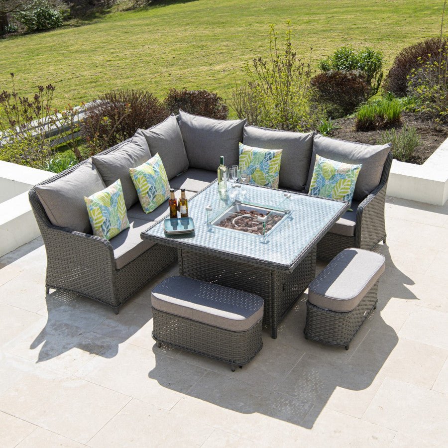 Bespoke Grand 2.3M Casual Dining Fire Pit Set - Rathwood Store