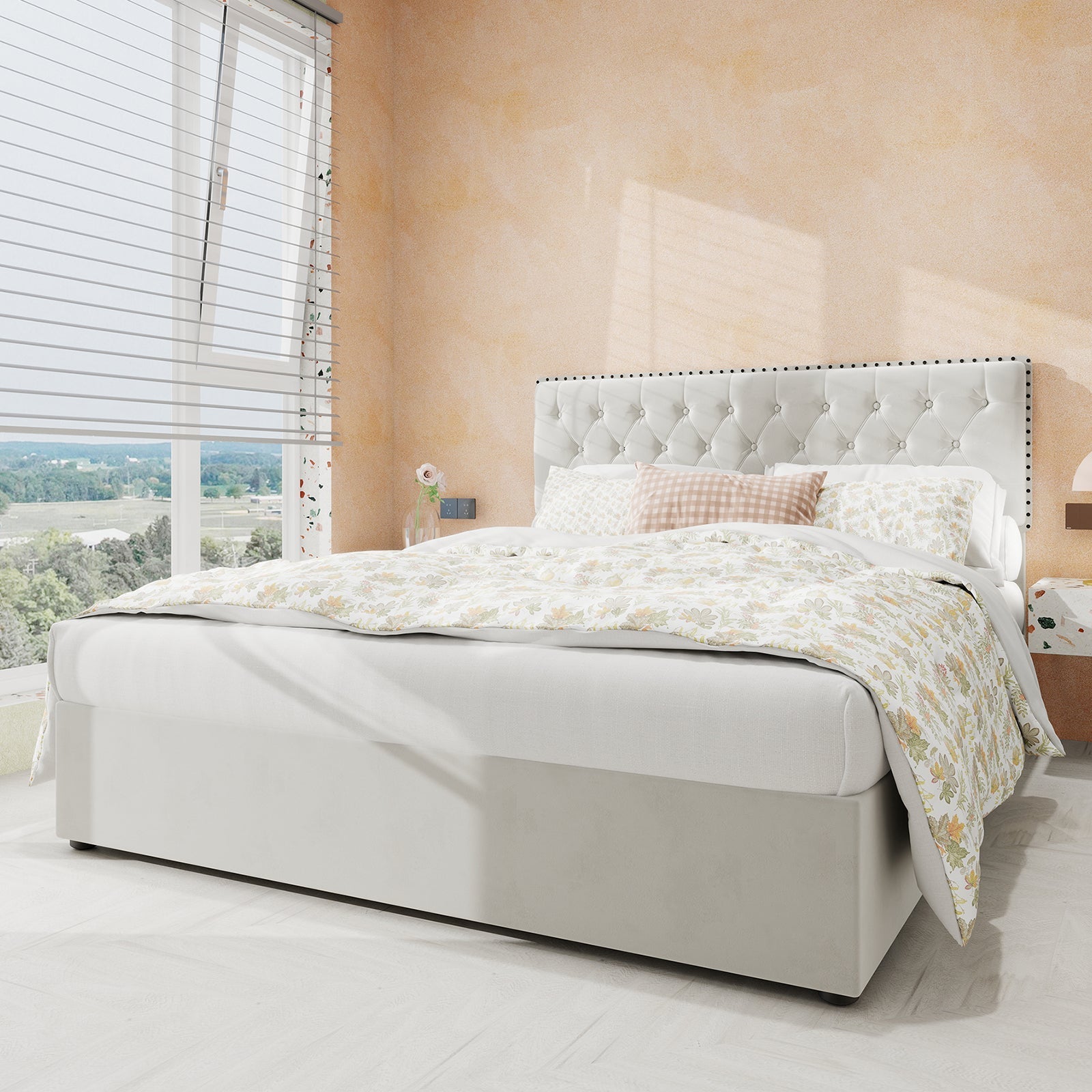 Modern Minimalist Soft Bed, 140*200CM, Beige