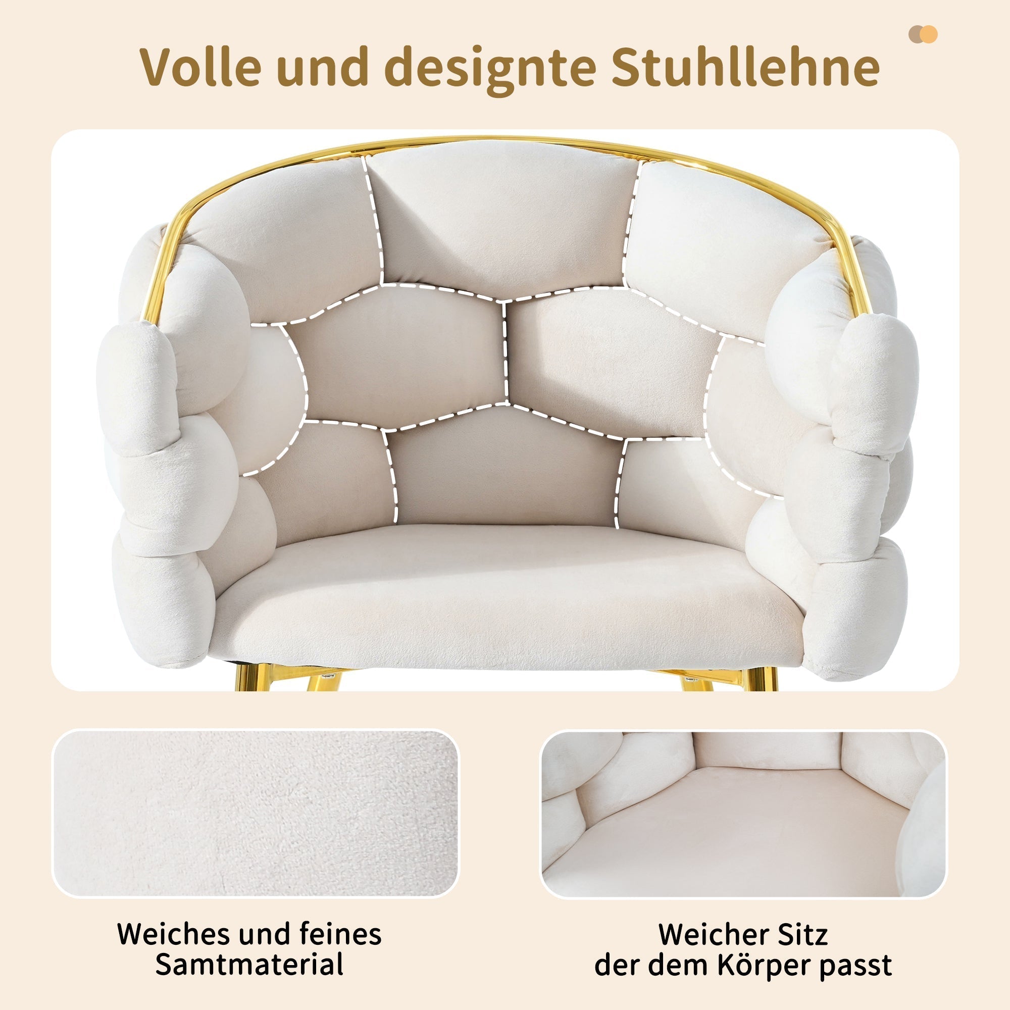 Dining Table Set 5-Piece 140x80cm - Marble Pattern Gold Legs