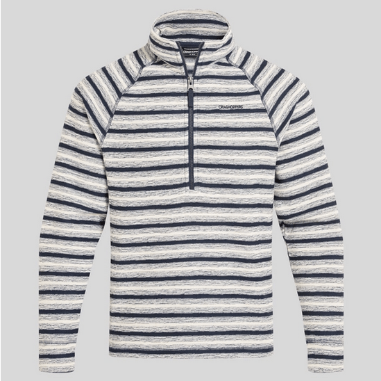 Bonan Half Zip Fleece SS25 - Blue/Navy Stripe - Rathwood Store