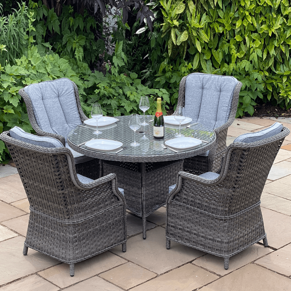 Boston - 4 Seater Round Set (Dark Grey) - Rathwood Store