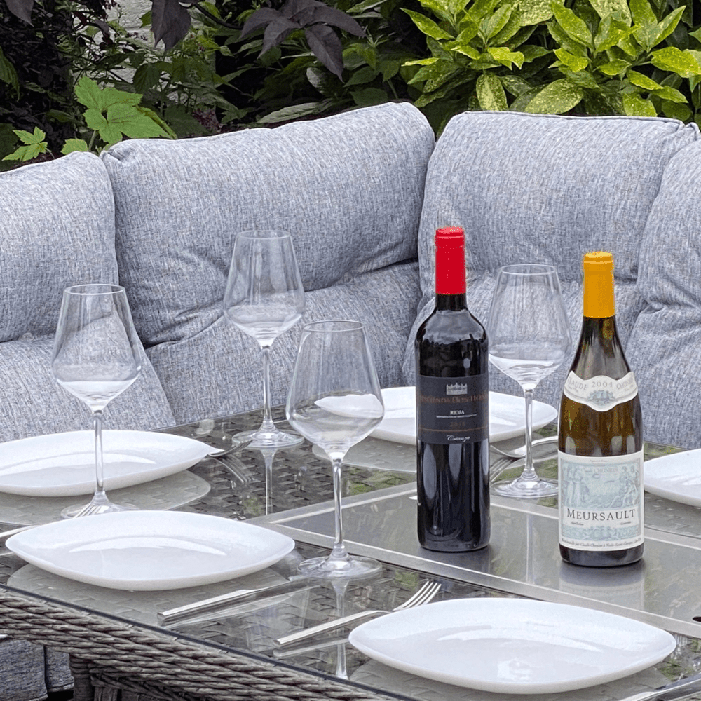 Boston - Casual Dining Set with Firepit (Dark Grey) - Rathwood Store