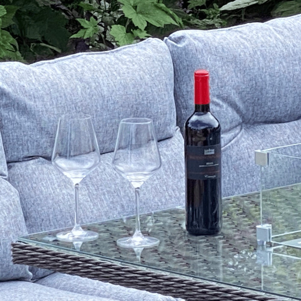 Boston - Casual Dining Set with Firepit (Dark Grey) - Rathwood Store