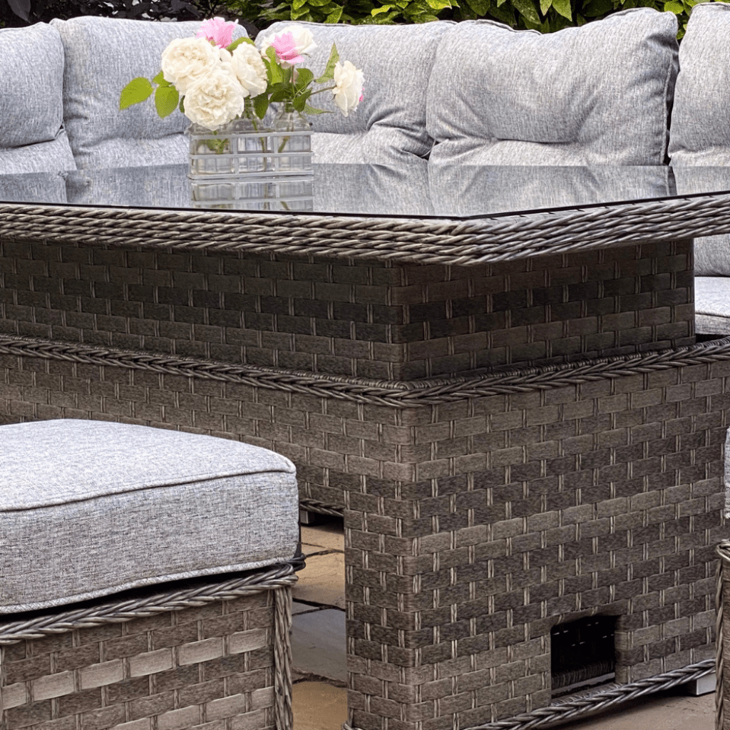 Boston - Casual Dining Set with Rising Table (Dark Grey) - Rathwood Store