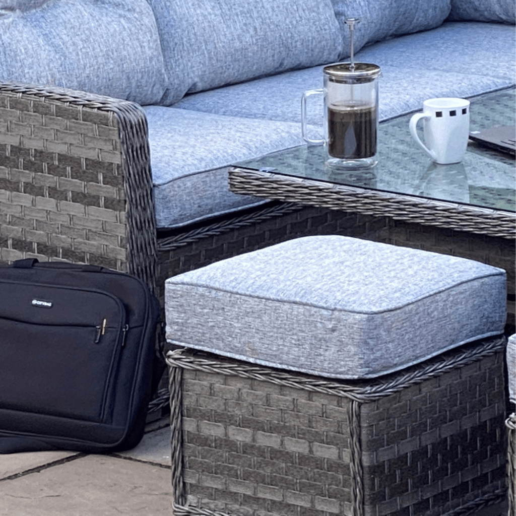 Boston - Casual Dining Set with Rising Table (Dark Grey) - Rathwood Store