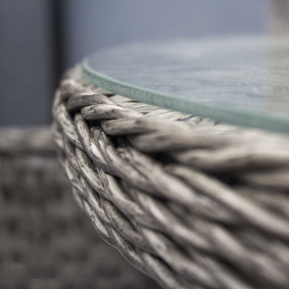 Boston Deluxe - 6 Seater Round Set (Dark Grey) - Rathwood Store