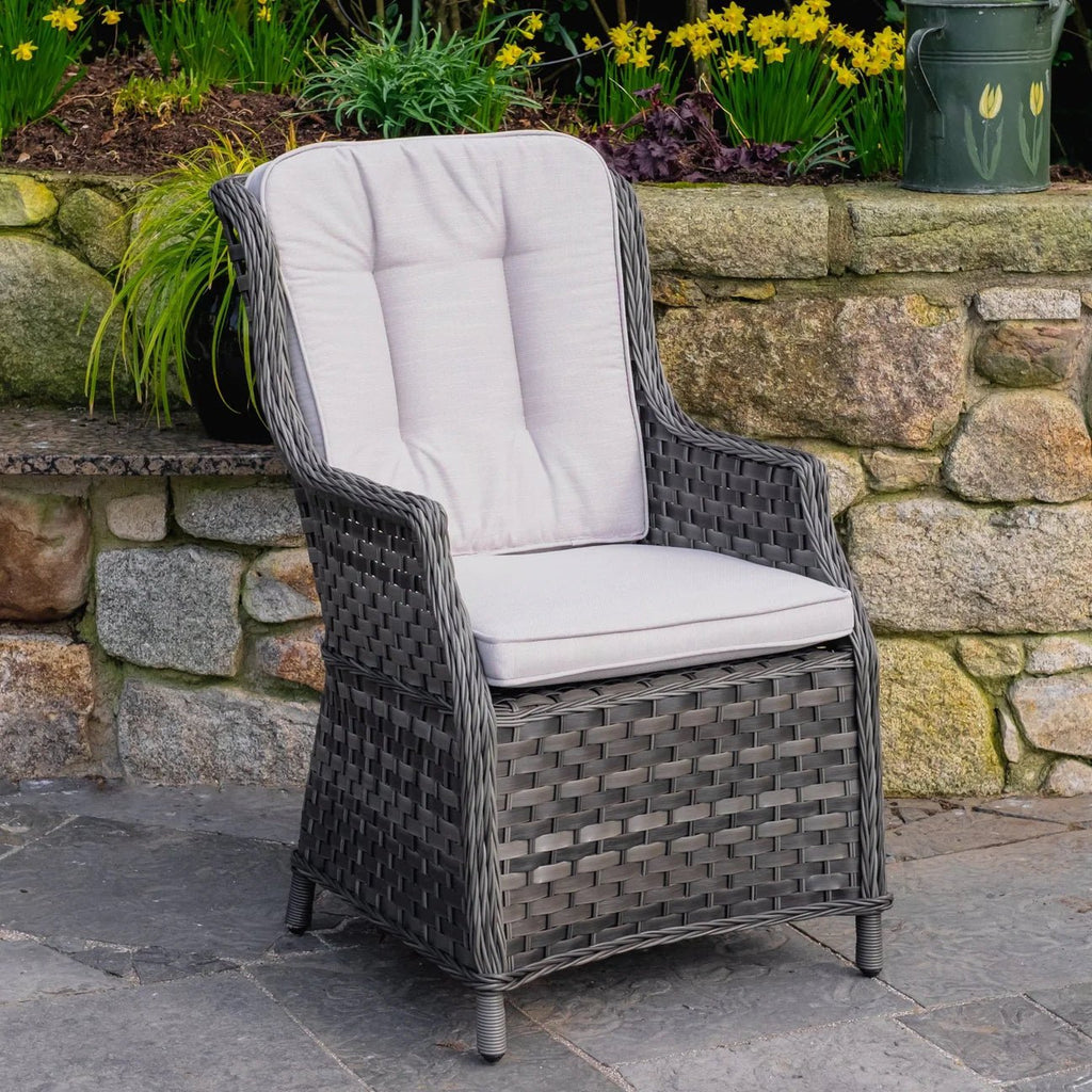 Boston Deluxe - 6 Seater Round Set (Dark Grey) - Rathwood Store