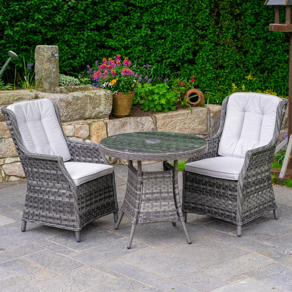 Boston Deluxe - Bistro Round Set (Dark Grey) - Rathwood Store