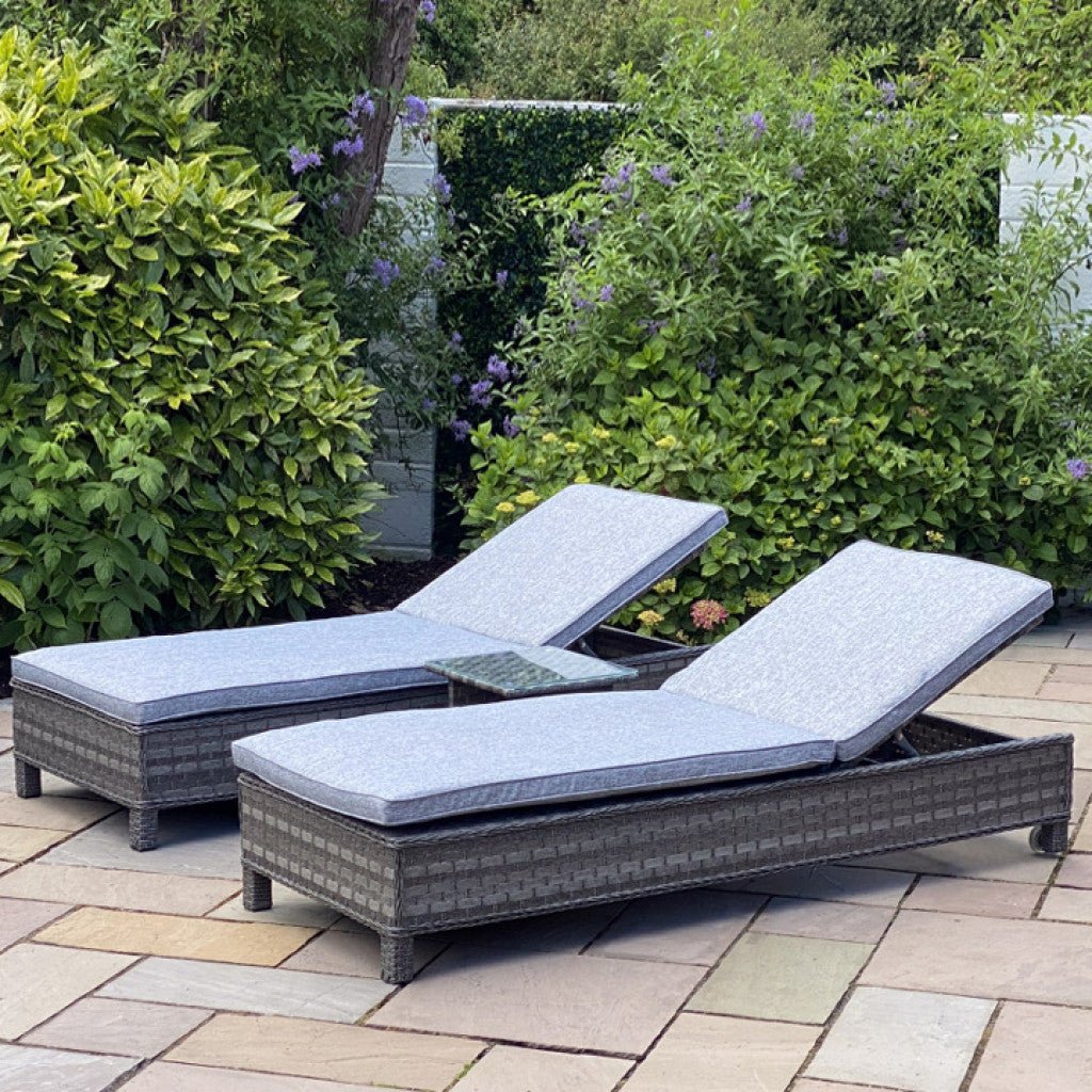 Boston - Lounger with Side Table (Dark Grey) - Rathwood Store