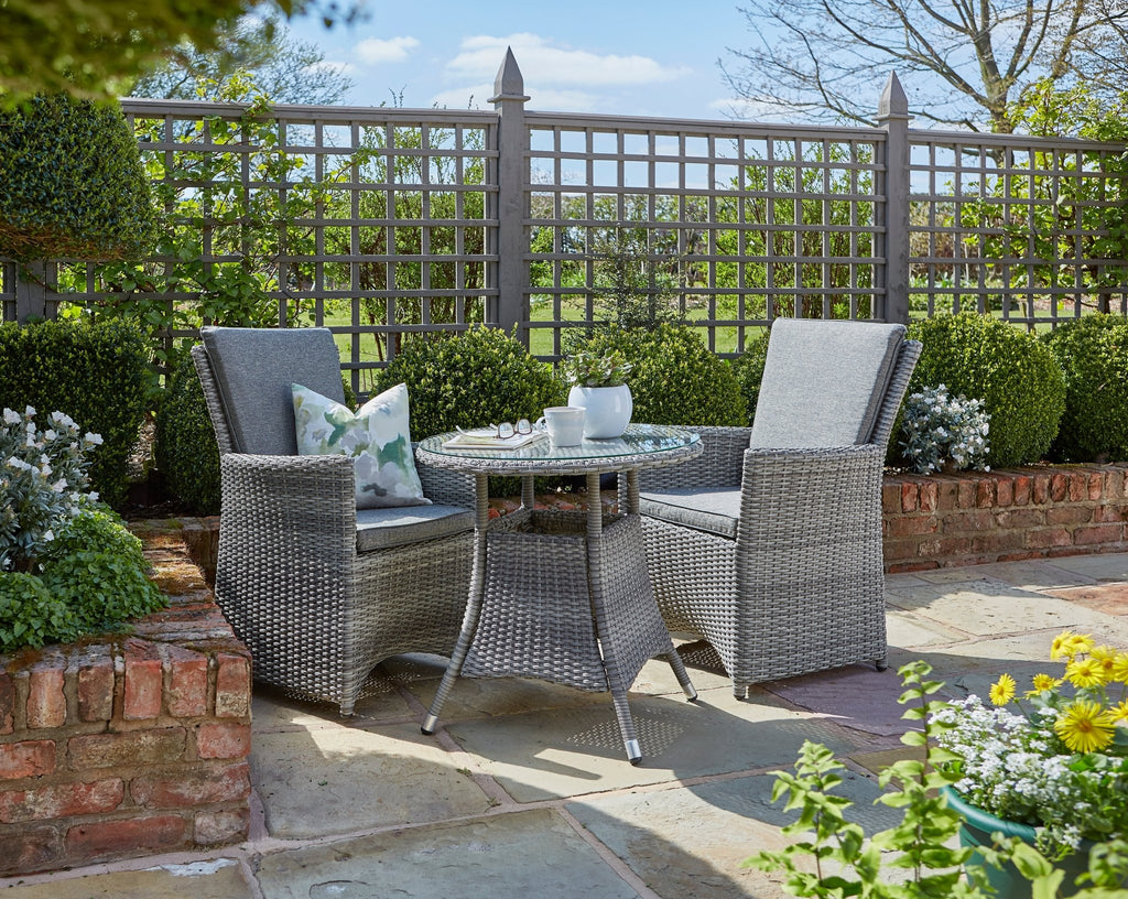 Burnham XL 2 Seat Bistro 70cm D/Half Rnd - Grey - Rathwood Store