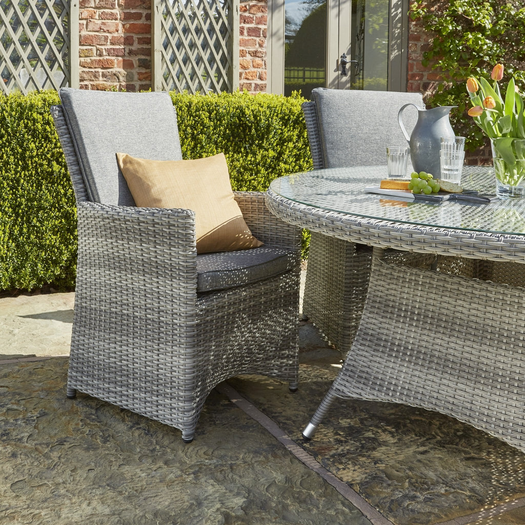 Burnham XL 2 Seat Bistro 70cm D/Half Rnd - Grey - Rathwood Store