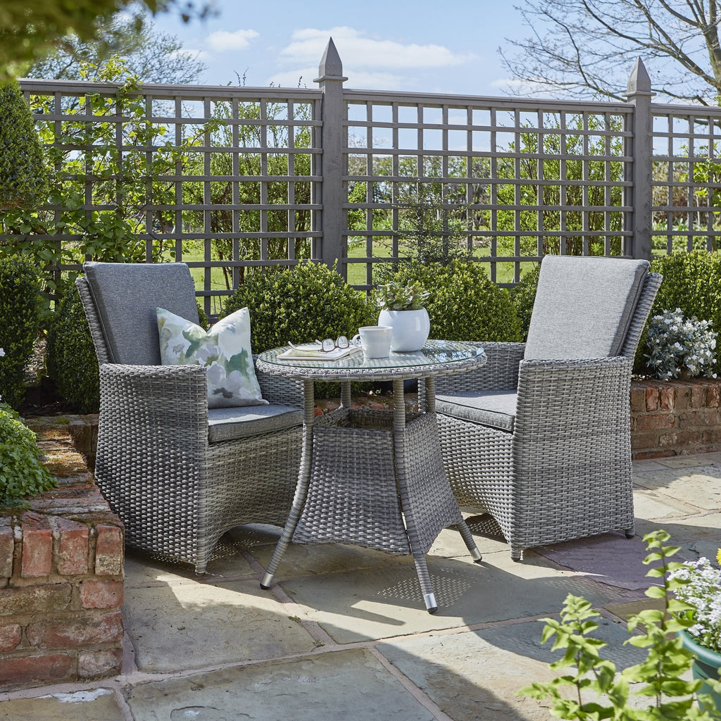 Burnham XL 2 Seat Bistro 70cm D/Half Rnd - Grey - Rathwood Store