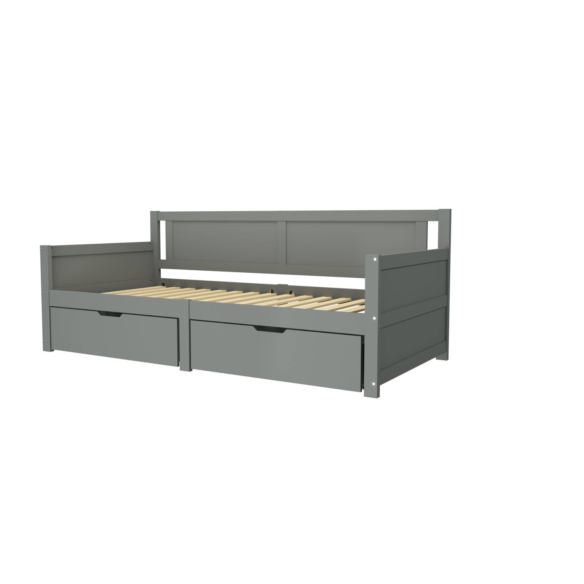 Upholstered Bed, 180x200cm LED & Hydraulic Storage, Faux Leather Light Grey