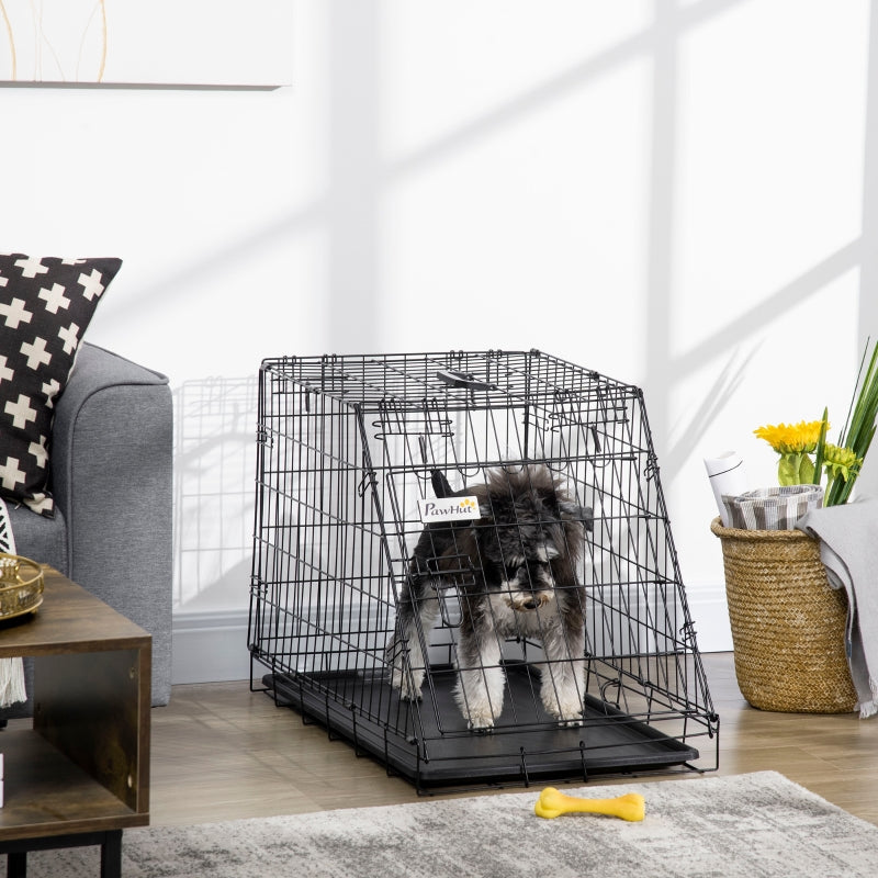 Trapeze Collapsible Dog Travel Box Cage with Removable Tray