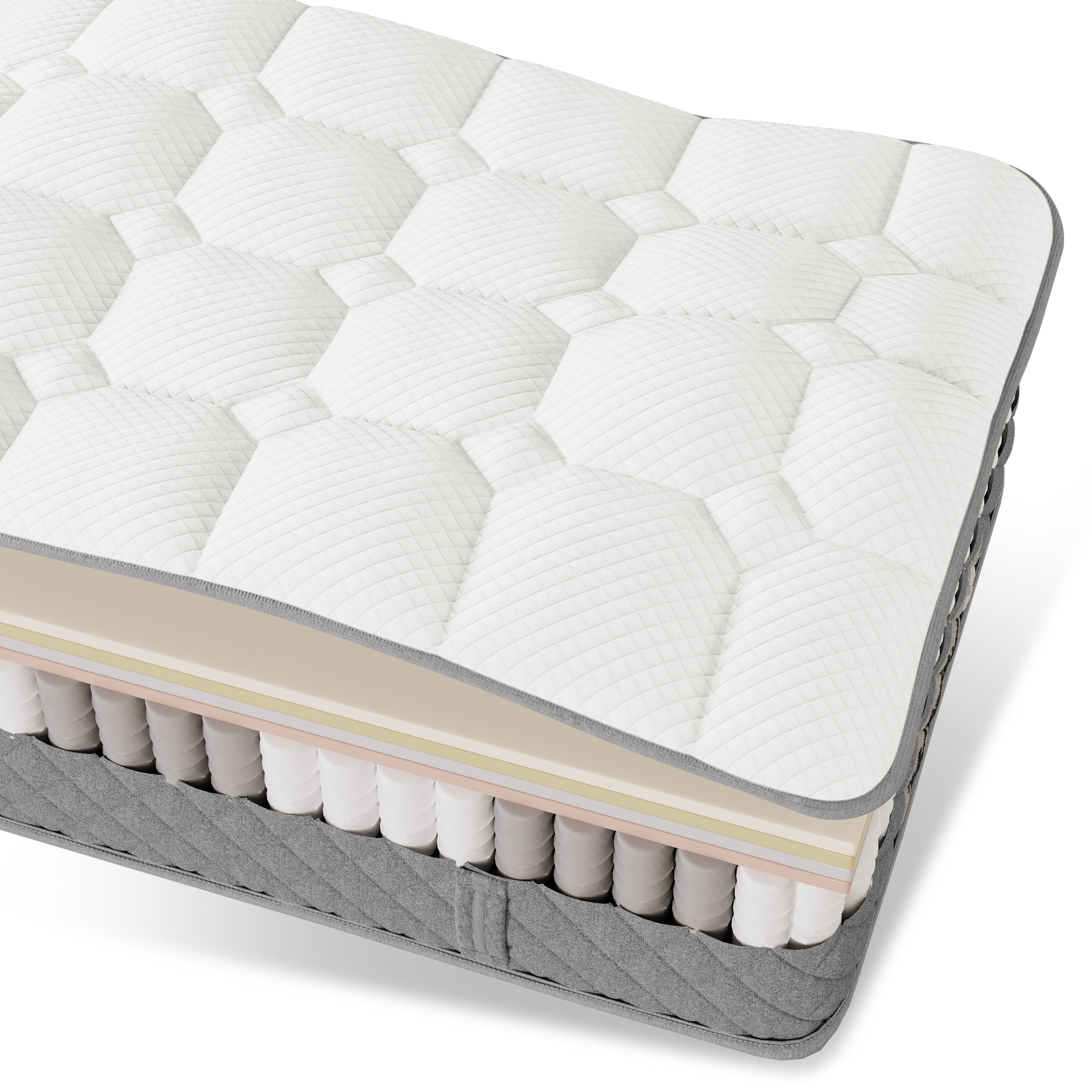 Orthopedic cold foam Single mattress 90x200cm 7-zone pocket spring core H3 medium firm OEKO-TEX certified 20cm height with 4 handles vacuum packed
