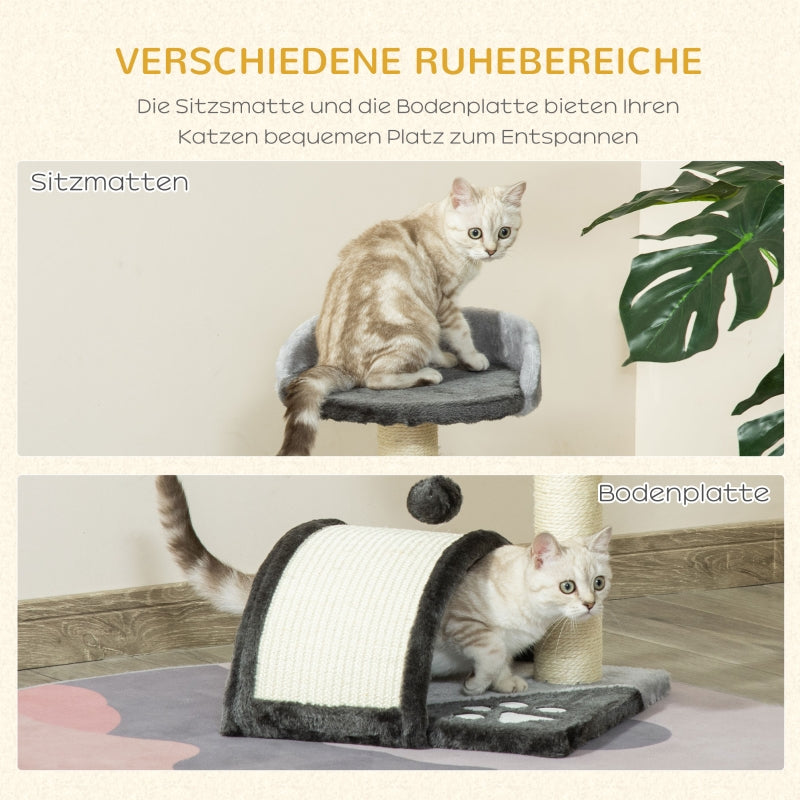 Katzenbaum, Spielbälle Sisalseil Kratzbäume, Grau