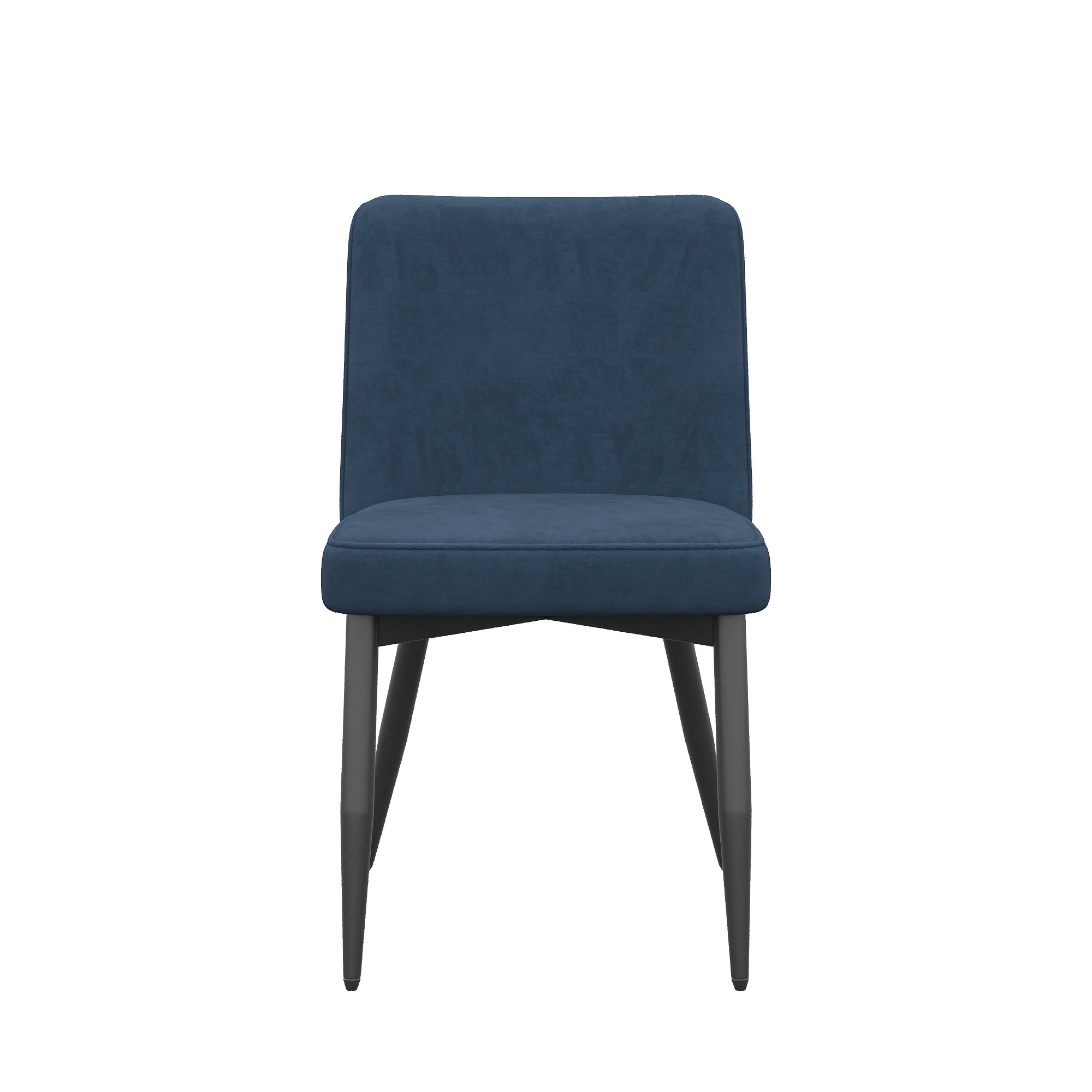 2 Dining Chairs, Comfortable Modern Style, Dark Blue Velvet Fabric
