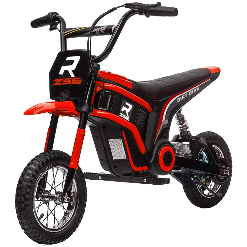 Electric Motorcycle for Kids, 24V with Horn, Light, 8-16 km/h, Red
