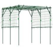 Stainless Steel Trellis Climbing Aid Triangular Support 223x223x223 cm, Green