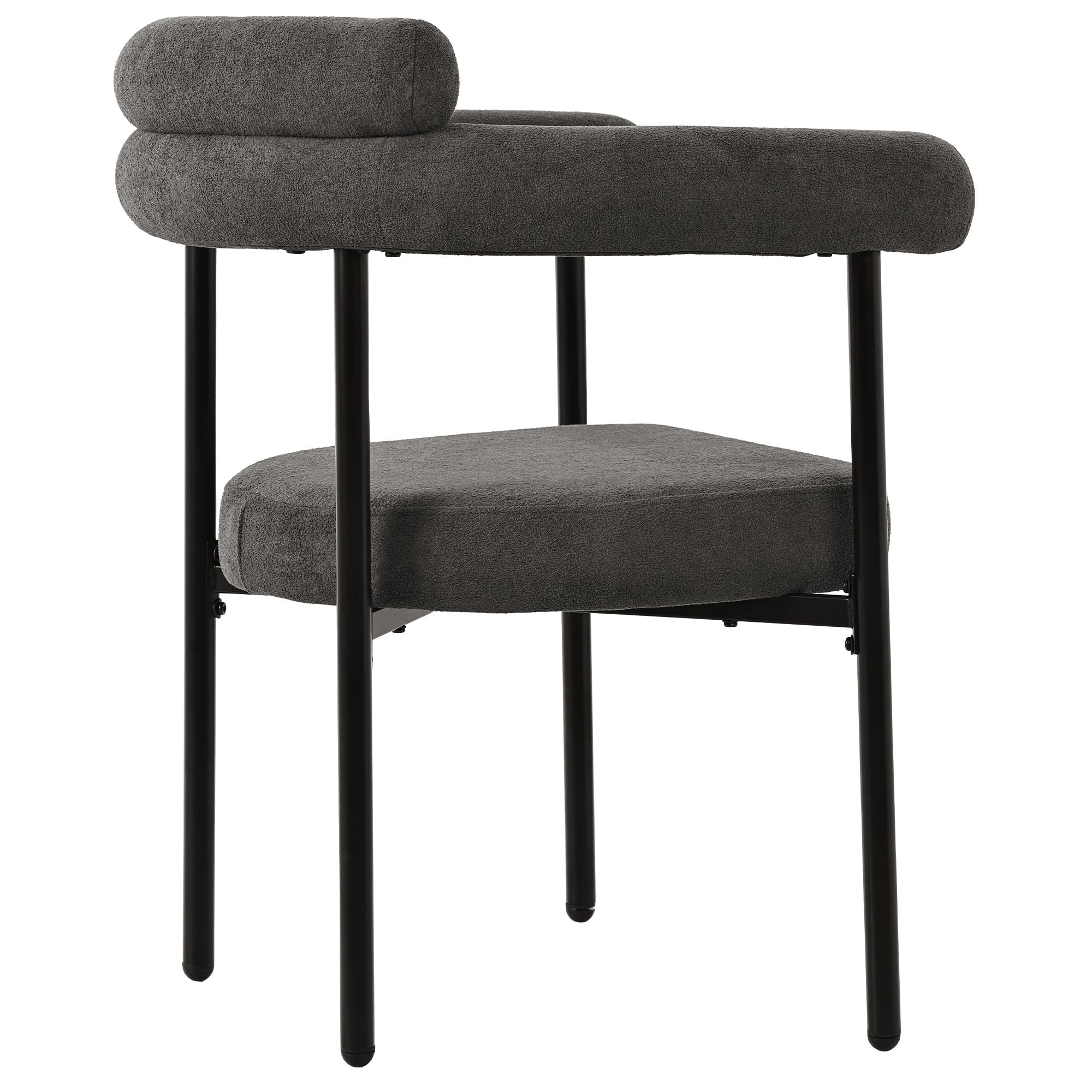 Modern Dining Chairs set of 2, Faux Suede Upholstered Armchairs, Comfortable Armrest, Multiple Colour Options