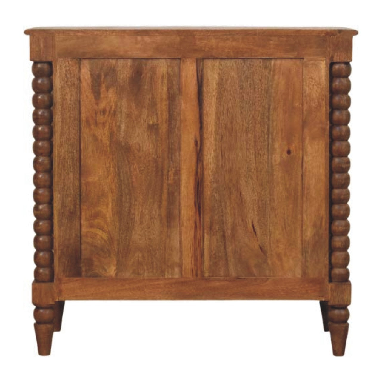 Solid Wood Spindle Chest, 3-Drawer Storage Organizer, Brown