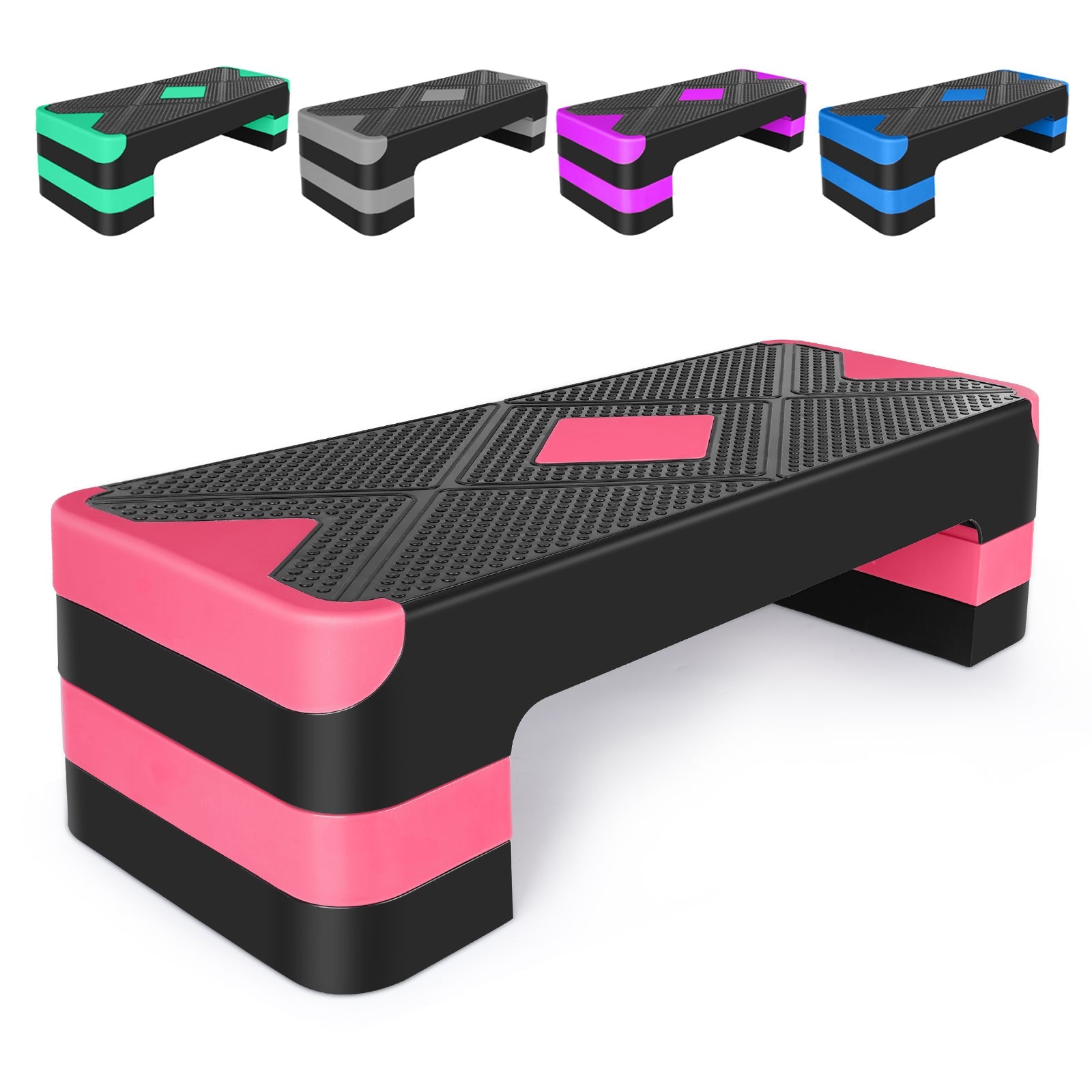 Aerobic Step Platform Adjustable Height 68.5cm Deck 10/15/20cm