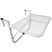 Balcony Hanging Table, Square Adjustable 60x56.5x45cm Garden, White Metal