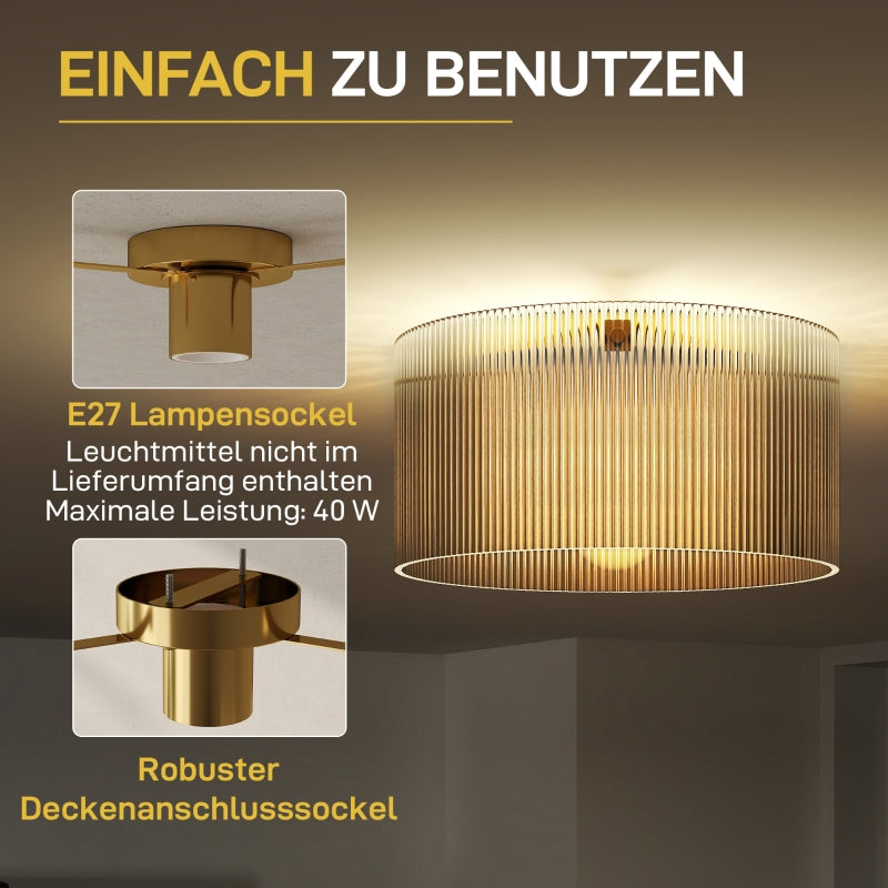 Ceiling lamp with acrylic lampshade, metal, halogen and LED compatible