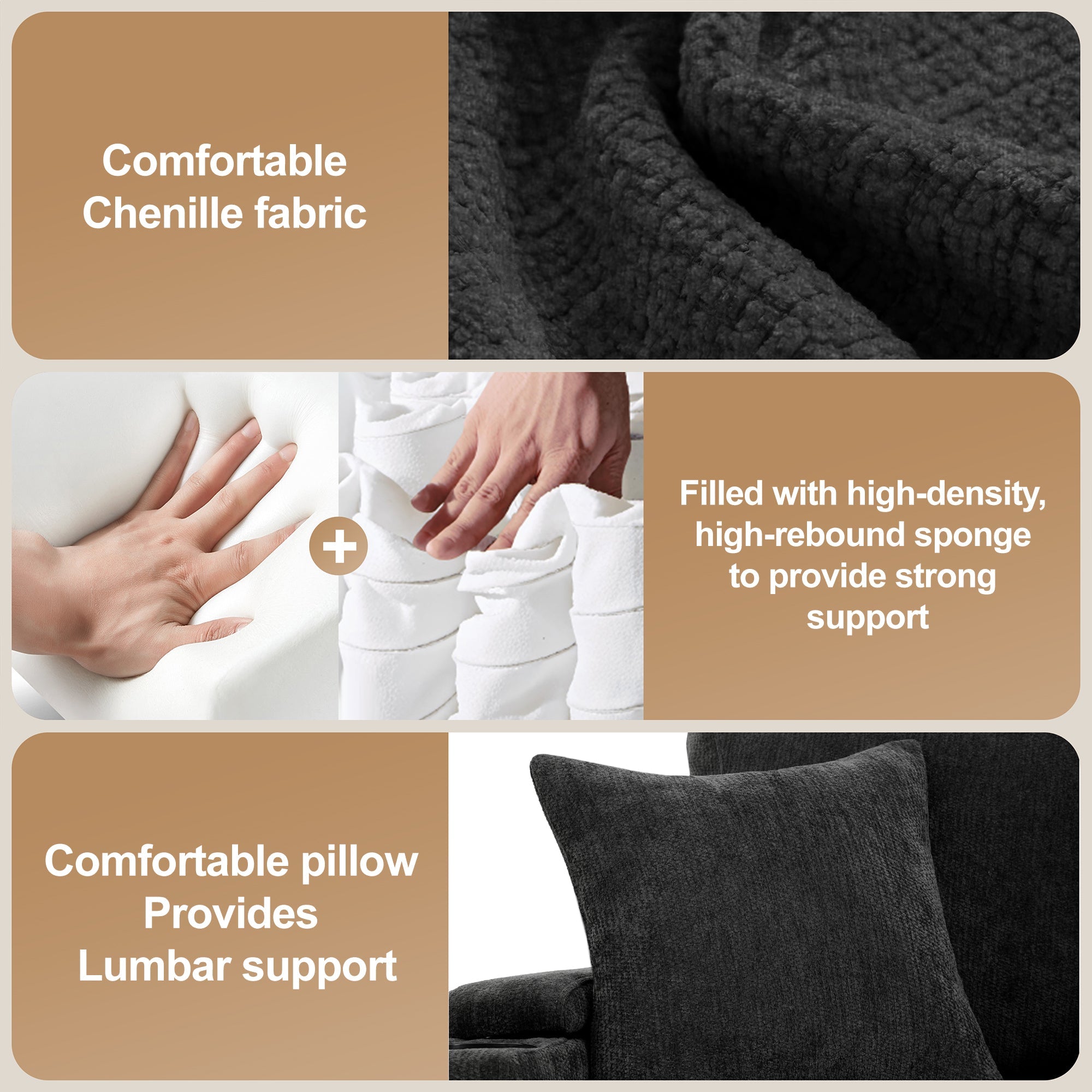 L-Shaped Extendable Sofa, Convertible Chaise Storage USB Cup Holders, Gray