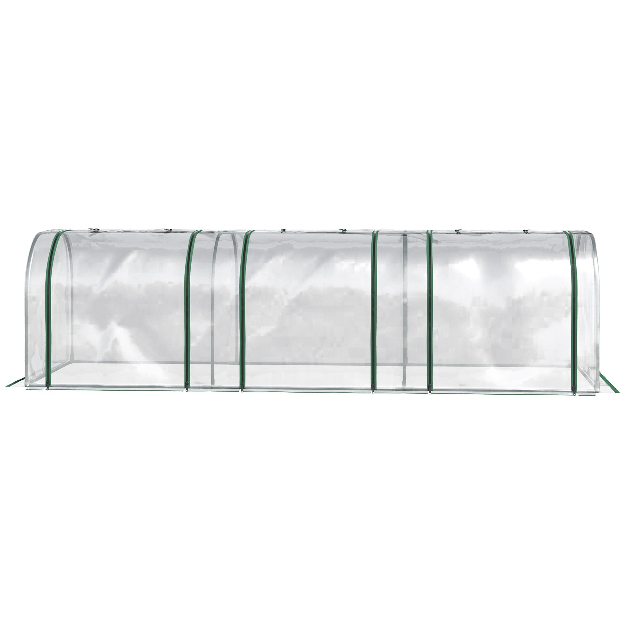 Foil Greenhouse Hothouse for Plant Cultivation, 295x100x80cm, Transparent Steel