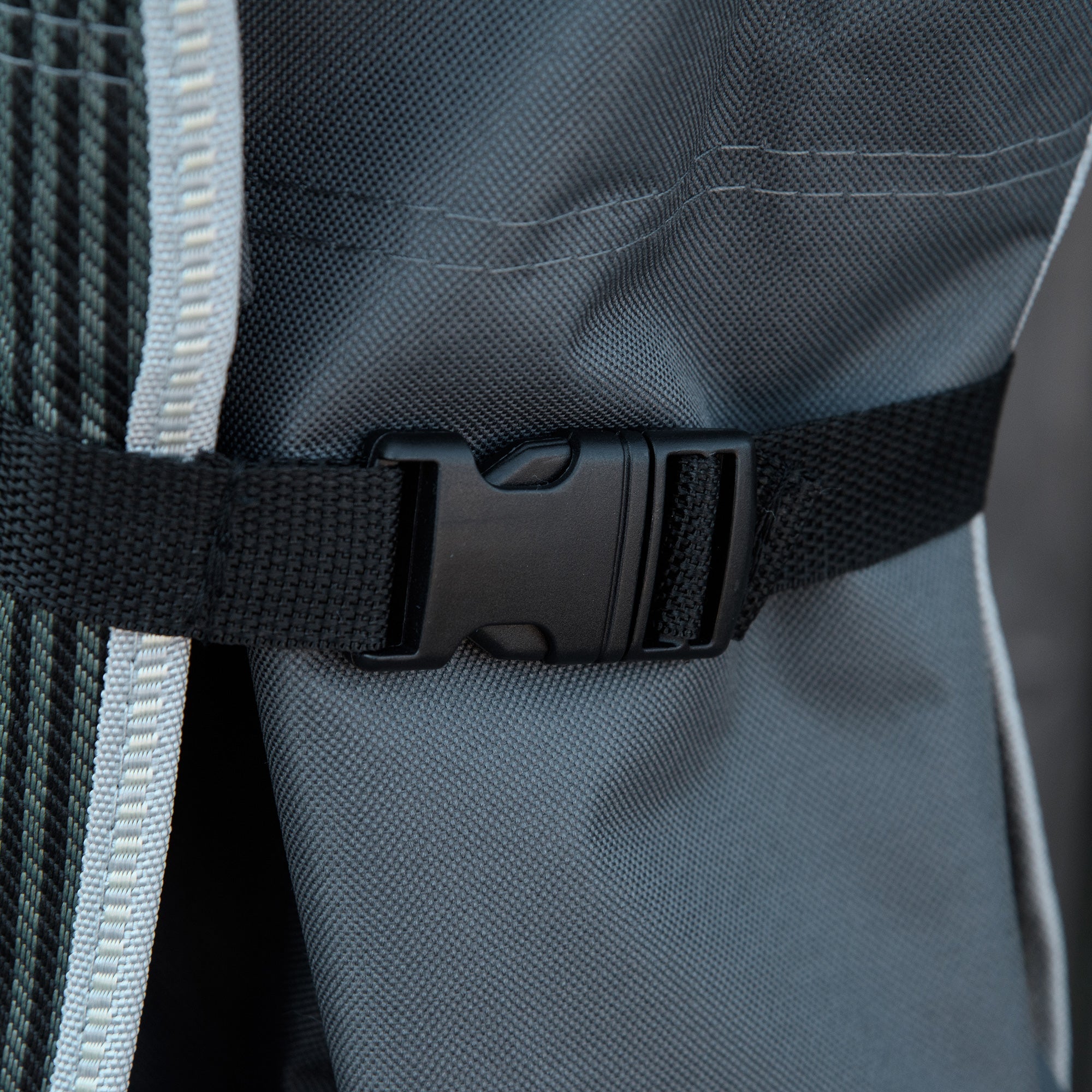 Sonnenliege klappbar mit Kissen, Aufbewahrungstasche, Metall und Oxford-Gewebe, Grau