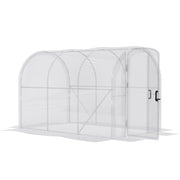 Polytunnel Greenhouse Walk-in Grow House, PE Cover Galvanised Steel Frame, Clear