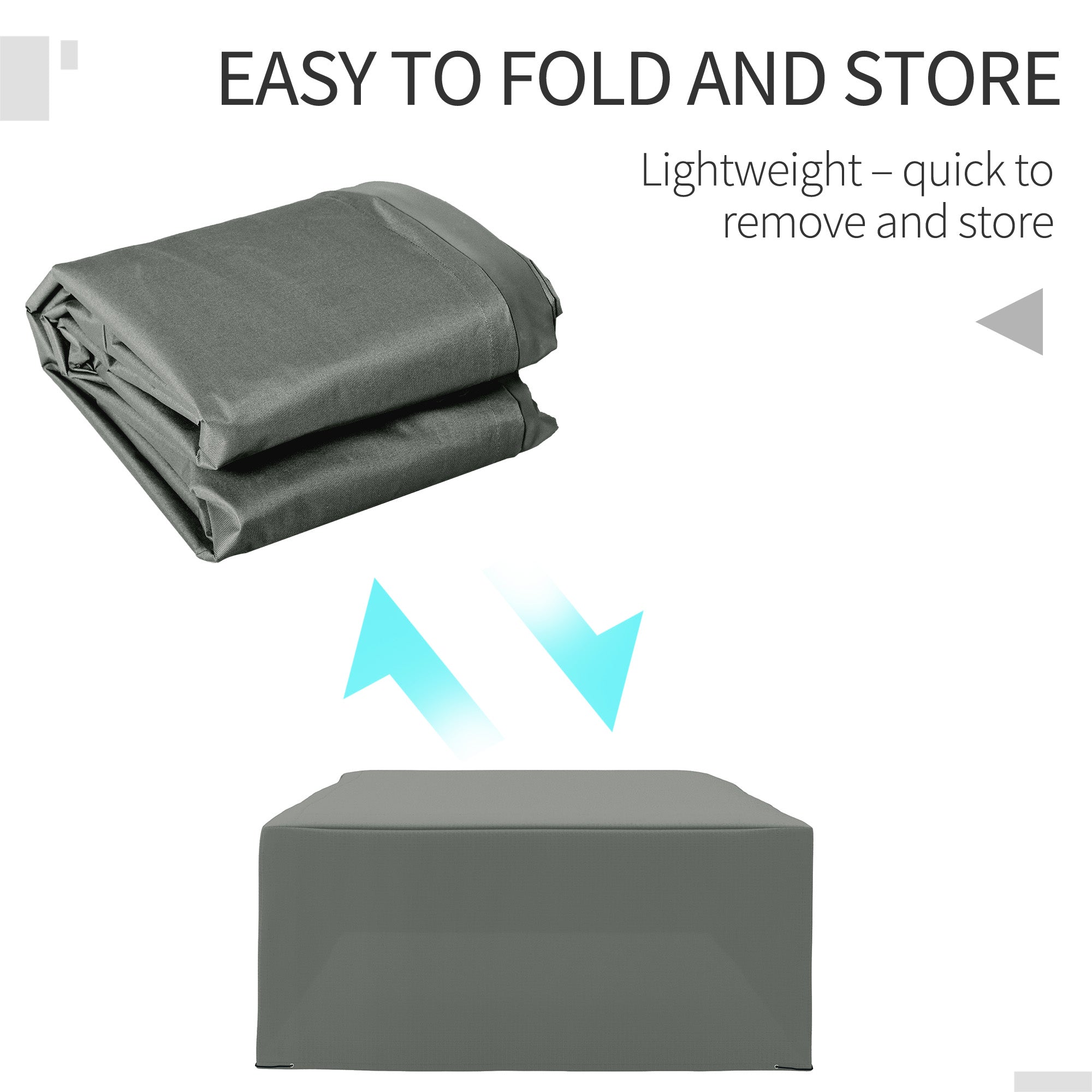 Outdoor Furniture Sofa Set Cover, Waterproof Anti-UV Protection 600D Oxford Grey