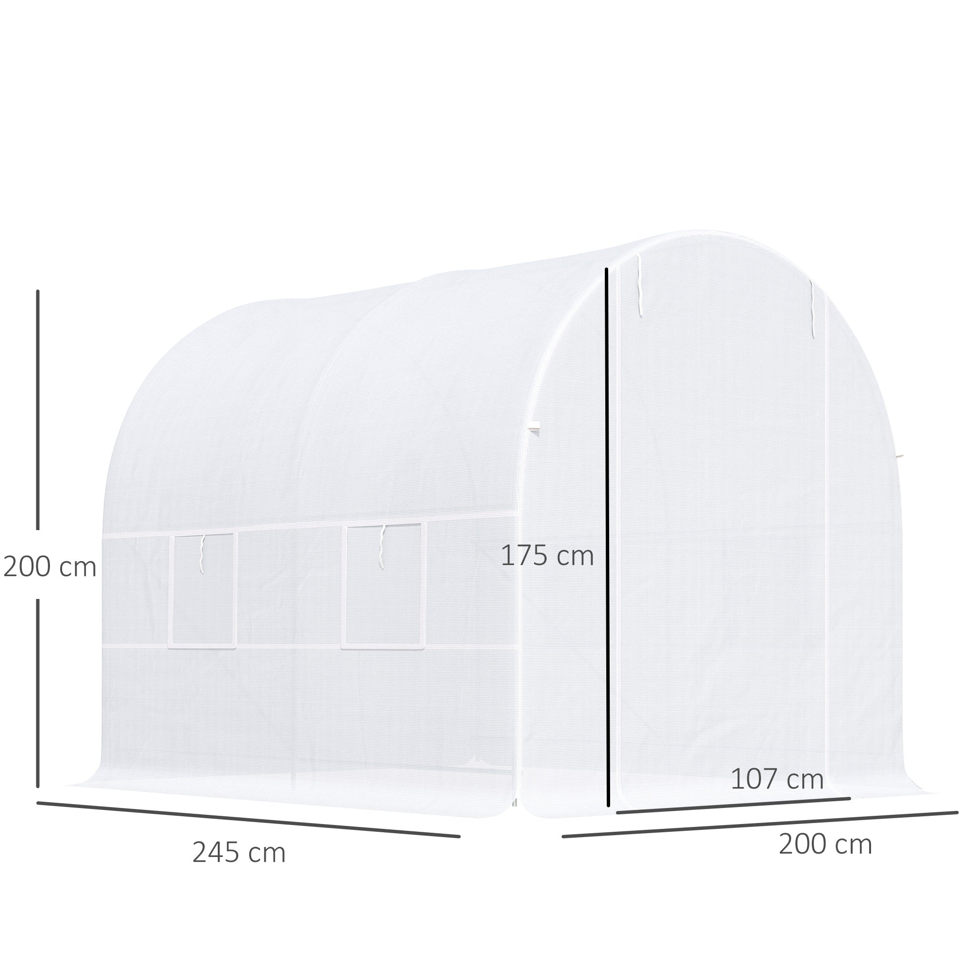 Foil Greenhouse, Hothouse Plant House 245x200x200 cm, Foil Material