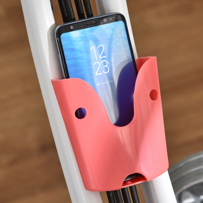 X-Bike 2-in-1 Exercise Bike Foldable 8-Level Magnetic Resistance LCD Monitor Tension Cables Pink