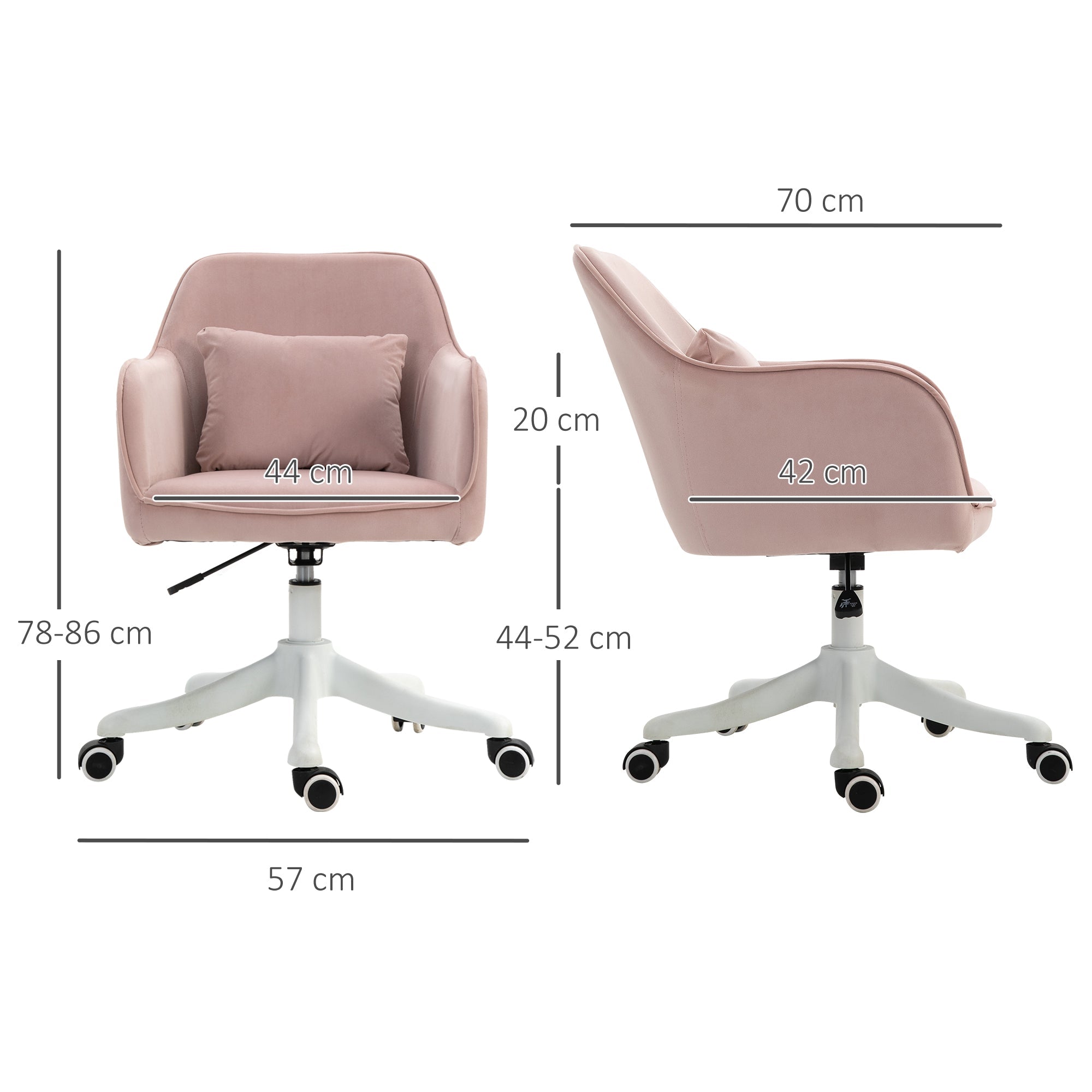 Vinsetto Massage Office Chair, Swivel, Adjustable Armrests, Fabric