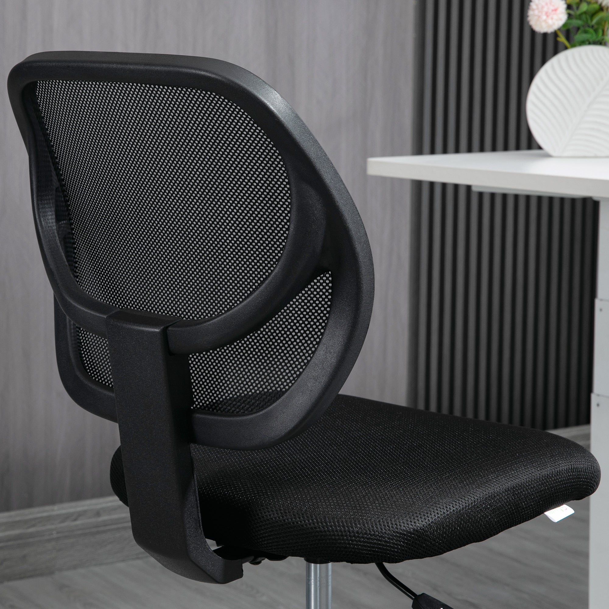 Vinsetto Standing Office Chair, Height-Adjustable Ergonomic Swivel, Black