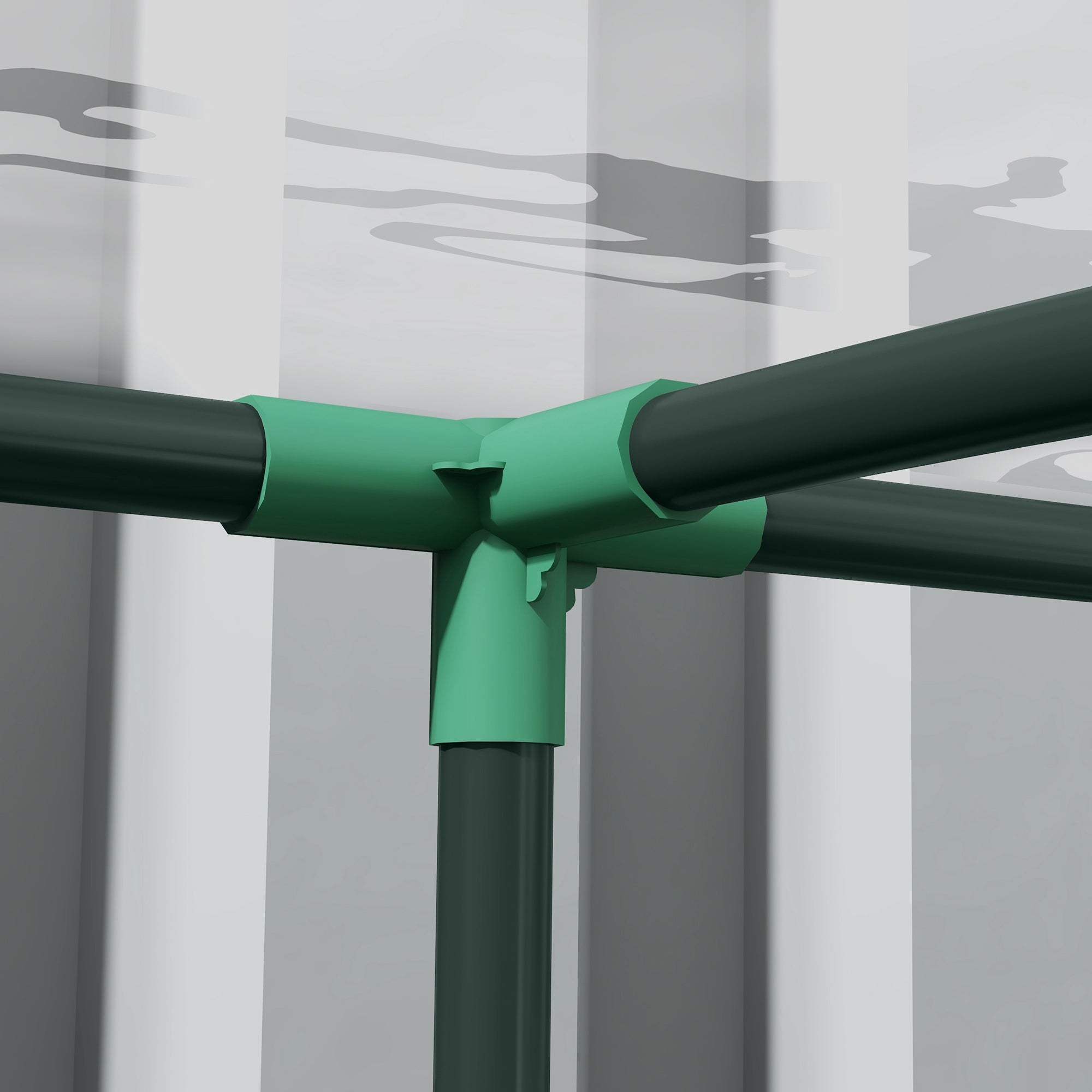 143cm x 118cm Walk-In Lean To Greenhouse, with Accessories, Steel Clear