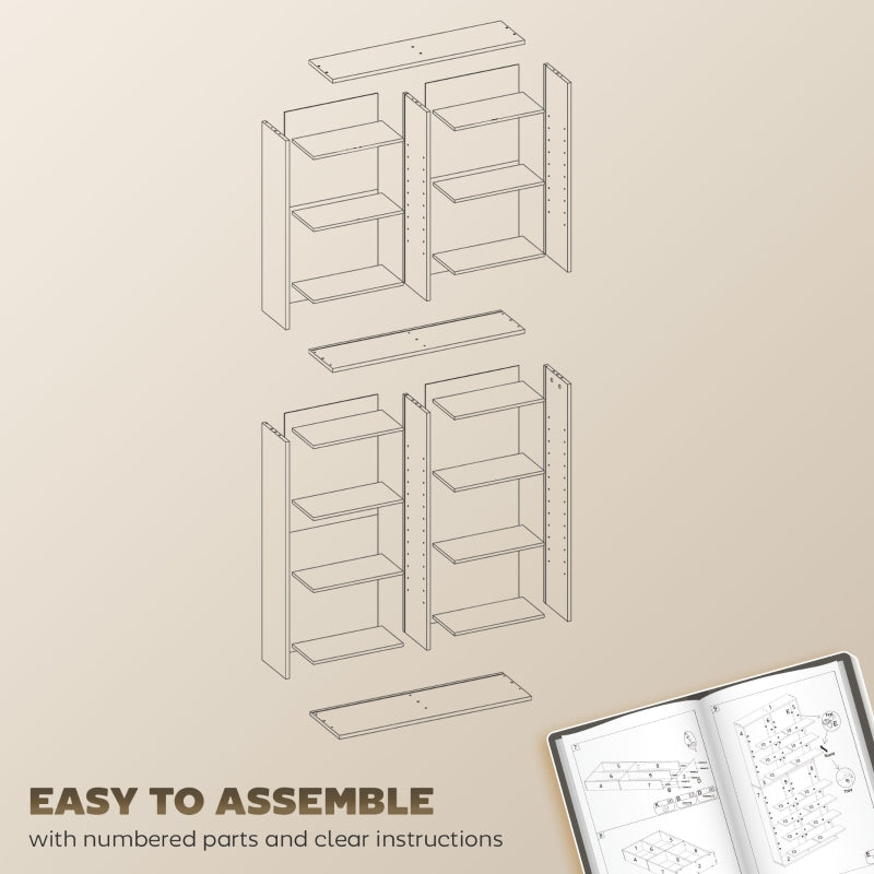 640 CD Storage Tower 14 Adjustable Shelves Engineered Wood Black