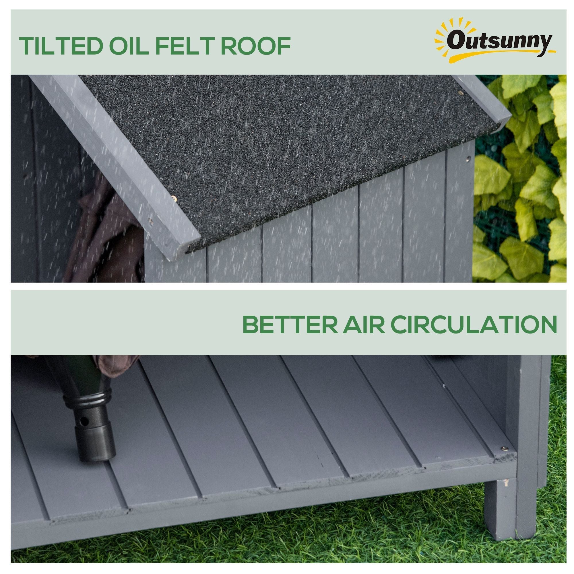 Garden Outdoor Storage Shed with 3 Shelves and Tilt Roof, Grey
