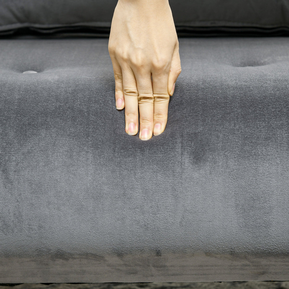 Sleeper Chair Folding Bed Adjustable Backrest - Velvet Grey